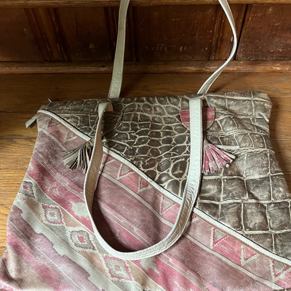 Stylish Pink and Brown Women's Bag